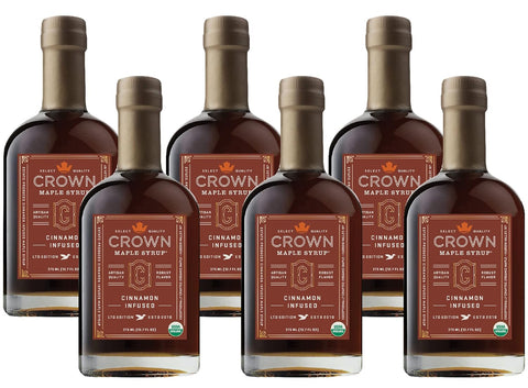 Crown Maple Certified Organic Madagascar Vanilla Infused Maple Syrup, Pure, Gluten Free, No Preservatives, Non-GMO Pairs well with Pancakes, Coffee, Cocktails & Brunch, 12.7 Fl Oz (Pack of 1)