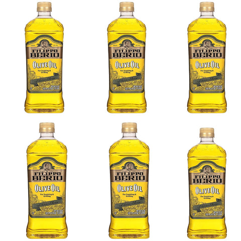 Filippo Berio Pure Olive Oil, 16.9 Ounce rPET Bottle (Pack of 6)