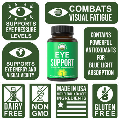 Peak Performance Eye Vitamins - Top Eye Support Supplement For Computer Users With Lutein, Zeaxanthin, Astaxanthin, Carotenoids