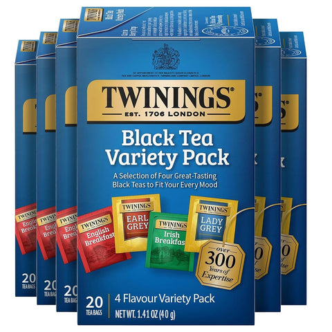 Twinings Lemon & Ginger, Caffeine-Free Herbal Tea Bags, 100 CT Box (1 Pack) | Spicy & Tangy, Ginger, Lemon Peel, Lemongrass, Blackberry Leaves, Soothe Digestion, 100 Foil Lined Individually Wrapped Bags