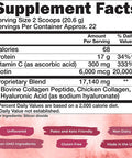 Pure Goddess Collagen Peptides Powder Supplement Type I II III V with Vitamin C Biotin and Hyaluronic Acid for Hair Nails Skin and Joint Health