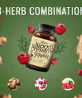 Medicine Man Plant Co . Blood Pressure Support 120 Capsules - Natural Herbal Pills With Hawthorn, Rosella Hibiscus, And Ginger - Organic And Herbal Supplement