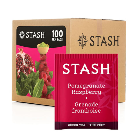 Stash Tea Ginger Peach Green Tea & Matcha Blend, Box of 100 Tea Bags (Packaging May Vary) | Zesty, fruity blend with peach, ginger and matcha notes, Non-GMO Project Verified and foil-sealed freshness