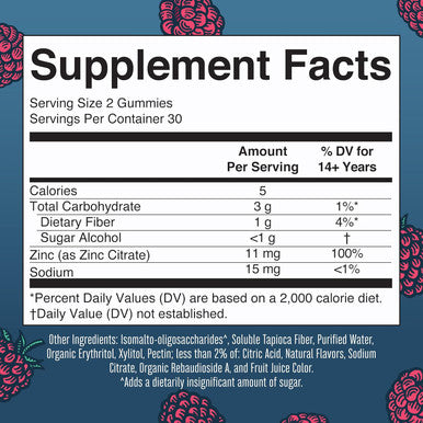 Maryruth Organics Zinc Gummies by | Zinc Supplements | Immune Support Supplement | Essential Mineral | Pectin Based | Overall Health & Wellness | Ages 14 & Up | Vegan | Non GMO | 30 Servings