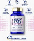 Carlyle Bloat & Gas Support for Men & Women | 120 Tablets | Extra Strength Pills | Supplement with Enzymes Turmeric Ginger & More | Non-GMO & Vegetarian Formula
