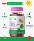 Elderberry Gummies For Kids | 120 Count | Zinc And Vitamin C | Natural Berry Flavor | Vegan, Non-Gmo, And Gluten Free | By Lil' S