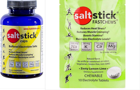 Saltstick Electrolyte Capsules (100 Capsules) Incl. Comp. Fastchews Trial Pack