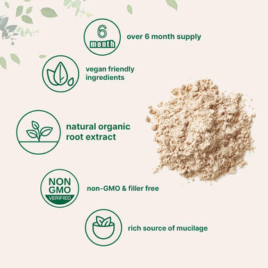 Micro Ingredients Organic Marshmallow Root Powder 8 Ounce Filler and Traditionally Used Supports Digestive Gastrointestinal Health Non-Irradiated and No GMOs Vegan Friendly