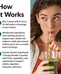 Force Factor Smarter Greens Superfoods + Energy Powder, Greens Powder with Plant-Based , Probiotics, and Digestive Enzymes, Superfood Powder to Boost Energy and Support Immunity, 30 Servings