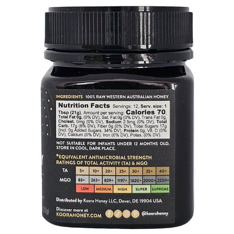 Jarrah Honey TA 35+ (Stronger than MGO 2000+ Manuka Honey Bioactivity) Raw Medicinal Honey with Medical Grade Potency for Daily Health and Immune Support from Western Australia