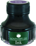 MONTEVERDE Bottle Ink, 90ml, Mulberry-Noir (G308UN) | Dark-toned Noir fountain pen ink with smooth flow, rich depth, and expressive writing character.