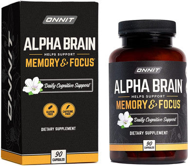 Onnit Alpha Brain Premium Nootropic Brain Supplement 90 Count for Men Women Caffeine Focus Capsules for Concentration Brain Memory Support Brain Booster Cats Claw Bacopa Oat Straw