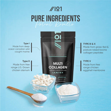 Revive Naturals Multi Collagen 2400mg Types I II III V & X 180 Capsules Wild Caught Marine Grass Fed Bovine Eggshell & Free-Range Chicken Collagen Powder with Hyaluronic Acid & Vitamin C by Alpha01