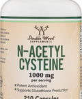 Nac Supplement N-Acetyl Cysteine (1,000Mg Per Serving 500Mg Per Cap, 210 Capsules) (Third Party Tested) With Odor Masking Technology To Boost Glutathione Levels By Double Wood