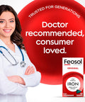 Feosol Original Iron Supplement Tablets Nonheme 325mg Ferrous Sulfate (65mg Elemental Iron) per Iron Pill 1 Per Day 120ct 4 Month Supply for Energy and Immune System Support Made in USA
