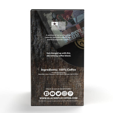 Black Rifle Coffee Company Electric Eagle Espresso Medium Roast Coffee Rounds 22 Single Serve Coffee Pods
