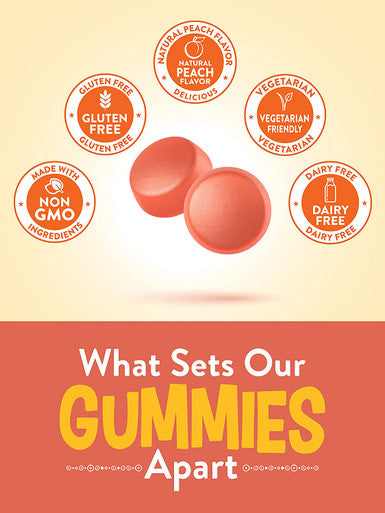 Vitamin D3 Gummies | 5000 IU | 60 Count | Vegetarian, Non-GMO & Gluten Supplement | Natural Peach Flavor | by Nature's Truth