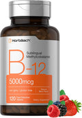 Horbaach B12 Sublingual Methylcobalamin 5000mcg 120 Fast Dissolve Tablets Vegetarian Non-GMO and Gluten Free Supplement by Horbaach