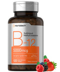 Horbaach B12 Sublingual Methylcobalamin 5000Mcg 120 Fast Dissolve Tablets Vegetarian Non Gmo And Gluten Free Supplement