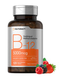 Horbaach B12 Sublingual Methylcobalamin 5000Mcg 120 Fast Dissolve Tablets Vegetarian Non Gmo And Gluten Free Supplement