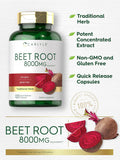 Carlyle Beet Root Capsules | 8000 mg | 120 Count | Non-GMO and Gluten Supplement