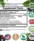 Elderberry European Organic 10,800mg [2 Pack] - Immune Support Immune System Booster, Elderberry Capsule, Black Elderberry for Immunity Support, Alternative to Elderberry Gummies, Elderberry Syrup
