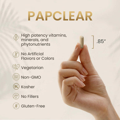 Papclear Physician Formulated All Natural Immune Support Supplement Advanced Powerful Immunity Booster 21 Vitamins & Nutrients With Organic Shiitake Mushroom & Lycopene 90 Capsules Pack Of 1