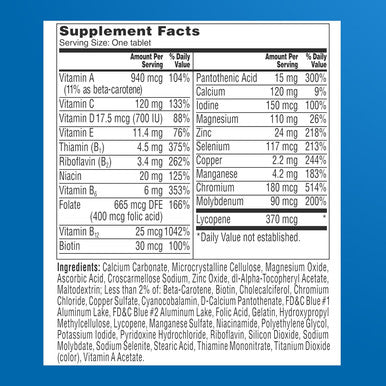 One A Day Men s 50+ Multivitamins 100 Tablets