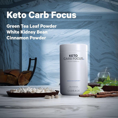 Codeage Keto Carb White Kidney Bean Green Tea & Cinnamon Bark Supplement Triple Action Keto Cheat Vegan Pills Ketogenic Low Carb Diet Sugar 3 Months Supply Non-GMO Gluten- 180 Capsules