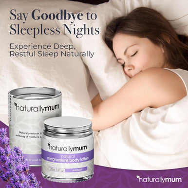 Naturallymum NaturallyMum - Magnesium Body Lotion [NATURAL & VEGAN] - Topical Magnesium Cream Lotion Support for Sleep Bone Heart & Muscle Health - Lavender - Made in UK & Safe for Kids