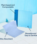 Blueland Cloud Cloth - 3 Pack - Reusable Ultra-Absorbent Swedish Dish Cloth Natural Kitchen Sponge Towel Made from All-Natural Cotton & Plant Cellulose - for Kitchen Counters & Washing Dishes