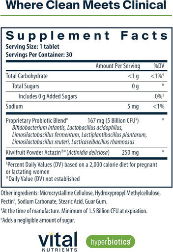 Hyperbiotics Pro-Natal Probiotic (Pro-Mom) | Prenatal Probiotic | Support for Occasional Nausea Bloating and Gas | Non-GMO | Shelf-Stable | Gluten Dairy Soy | 30 Tabletst