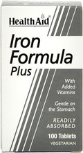 HealthAid Iron Formula Plus - 100 Vegetarian Tablets