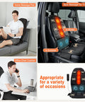 Back Massager With Heat For Pain Relief Deep Tissue, Portable Massage Chair Cushion And Seat Pad For Office/Home Gifts For Men & Women