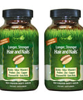 Irwin Naturals Longer Stronger Hair And Nails Promotes Vibrant Shine Texture & Strength - 60 Liquid Softgels (Pack Of 2)