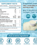 Nature Target Marine Collagen Peptides Powder 35 Servings - Type I, Iii Hydrolyzed Collagen Peptides With Probiotics, Vitamin C