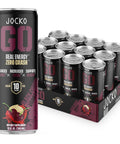 Jocko GO Energy Drink - Keto, Vitamin B12, Vitamin B6, Electrolytes, L Theanine, Magnesium- Energy Boost, Sugar Free Nootropic Monk Fruit Blend - 12 Pack (Pink Lemonade)