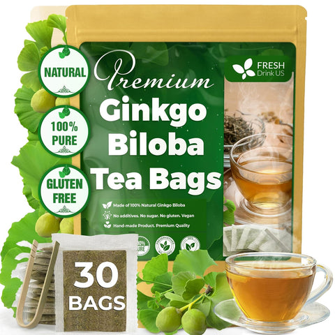 FreshDrinkUS, Premium 75 Mulberry Leaf Tea Bags, 100% Natural & Pure from Mulberry Leaves. Loose Leaf Herbal Tea. Made with Natural Material Tea Bags. No Sugar, No Caffeine, No Gluten, Vegan.