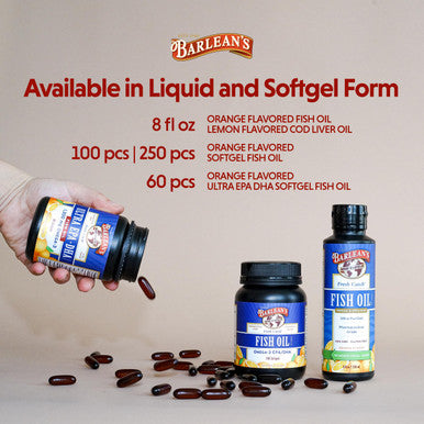 Barlean s Cod Liver Oil Omega 3 Fish Oil With 900Mg Lemonade 8 Oz