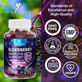 Sambucus Elderberry Immune Gummies, Daily Elderberry Immune Support Vitamins With Vitamin C, Vitamin D3, Zinc, Immune Support Gummy Vitamin Supplement, Black Elderberry For Adults & Kid - 120 Gummies