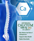 Absorbable Calcium 1200 mg with Vitamin D3 5000 IU | 120 Softgels | Calcium Carbonate Supplement | Non-GMO Gluten | Nature's Truth