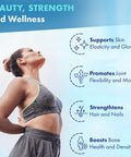CEVAVITAL Multi Collagen Capsules for Women Men Type I II III V & X Hydrolyzed Collagen Peptides with Vitamin C and Hyaluronic Acid Bovine and Marine Collagen Supplement 120 Capsules