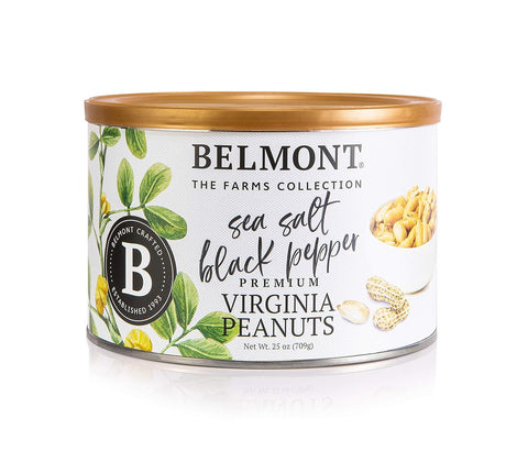 Belmont Peanuts Gourmet Sea-Salted Virginia Peanuts, 20 oz (1 Pack) ÃƒÂ¢Ã¢â€šÂ¬Ã¢â‚¬Å“ Only 3 Simple Ingredients, No Preservatives, 7g Protein ÃƒÂ¢Ã¢â€šÂ¬Ã¢â‚¬Å“ A Premium, Salty, Crunchy, Hand Seasoned Snack