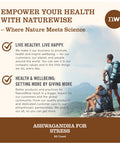 Naturewise Ashwagandha For Stress | Calming Ksm-66 Herbal Supplement Extract + Gaba, L-Theanine, Rhodiola Rosea, Light Brown, 60