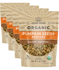 Good Sense Roasted Salted Organic Pumpkin Seeds, 6 Ounce