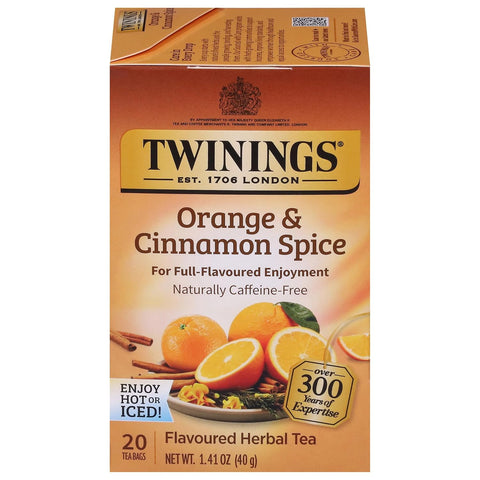 Twinings Lemon & Ginger, Caffeine-Free Herbal Tea Bags, 100 CT Box (1 Pack) | Spicy & Tangy, Ginger, Lemon Peel, Lemongrass, Blackberry Leaves, Soothe Digestion, 100 Foil Lined Individually Wrapped Bags