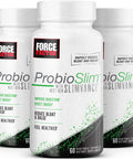 ProbioSlim with Next-Gen SLIMVANCE, Probiotic Energy Pills for Women and Men with Green Tea Extract to Improve Digestion, Boost Energy, and Reduce Bloating, Force Factor, 60 Count (Pack of 3)