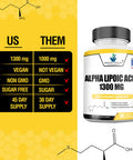 Alpha Lipoic 1300mg , ALA, Supports Glutathione Production, Supports Cardiovascular Health & Liver Health, Supports Overall Health, Powerful Antioxidants, 90 Vegan Capsules