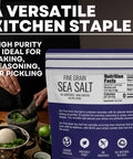 Sea Salt Superstore Fine Grain Sea Salt Table Salt Replacement Fine Sea Salt for Baking Pure Non-Iodized Baja Salt Mineral Rich Cooking Salt Fine Salt 30 oz Bag