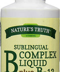 Nature's Truth Sublingual Vitamin B Complex Plus B-12 Fast Acting Flavored Liquid, Natural Berry Flavor, 2 Fluid Ounce (Pack of 3)